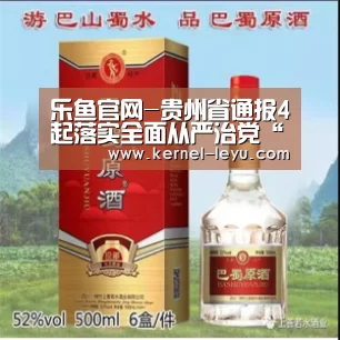乐鱼官网-贵州省通报4起落实全面从严治党“两个责任”不力典型问题(图2) 乐鱼电竞